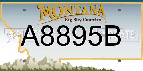 A8895B Montana License Plate