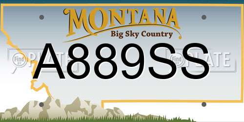 A889SS Montana License Plate