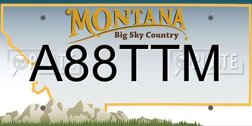 A88TTM Montana License Plate