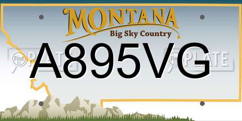 A895VG Montana License Plate