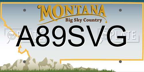 A89SVG Montana License Plate