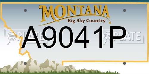 A9041P Montana License Plate