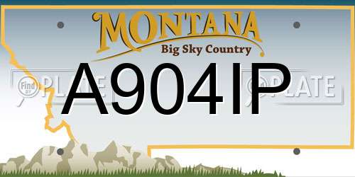 A904IP Montana License Plate