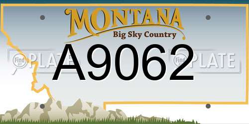A9062 Montana License Plate