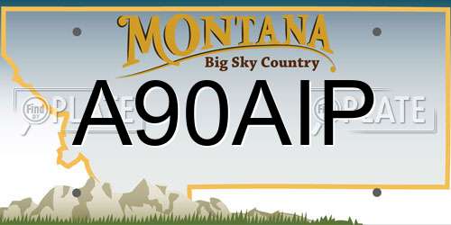 A90AIP Montana License Plate