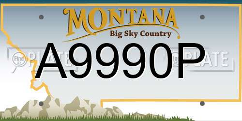 A9990P Montana License Plate