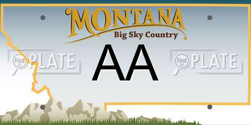 AA Montana License Plate