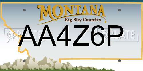 AA4Z6P Montana License Plate