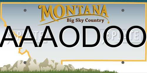 AAAODOO Montana License Plate
