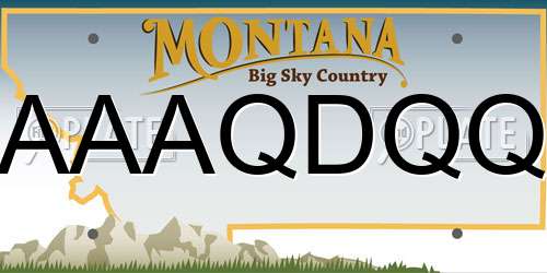 AAAQDQQ Montana License Plate