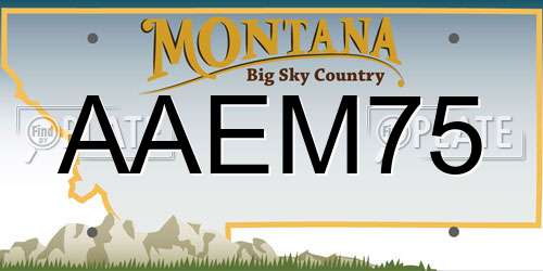 AAEM75 Montana License Plate