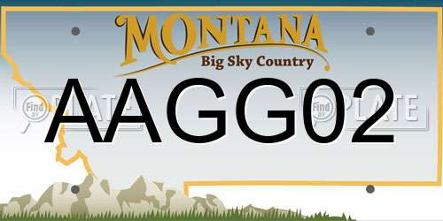 AAGG02 Montana License Plate
