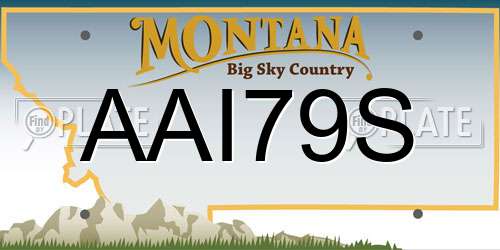 AAI79S Montana License Plate