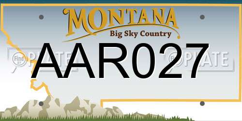 AAR027 Montana License Plate