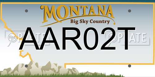 AAR02T Montana License Plate
