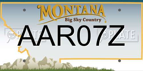 AAR07Z Montana License Plate
