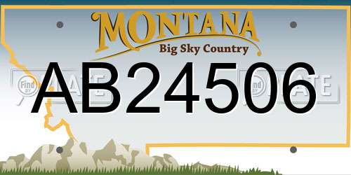 AB24506 Montana License Plate