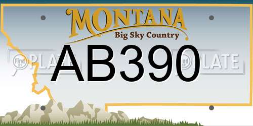 AB390 Montana License Plate
