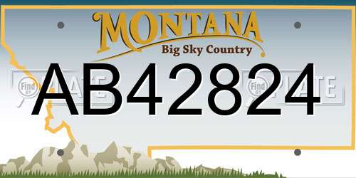 AB42824 Montana License Plate
