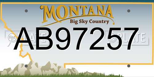 AB97257 Montana License Plate