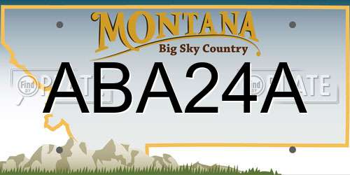 ABA24A Montana License Plate