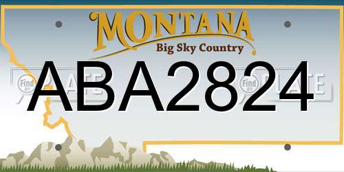 ABA2824 Montana License Plate