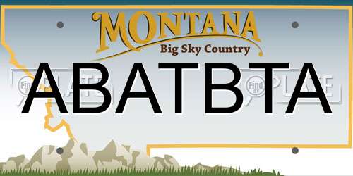 ABATBTA Montana License Plate