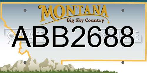 ABB2688 Montana License Plate