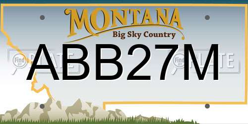 ABB27M Montana License Plate