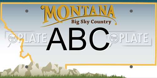 ABC Montana License Plate
