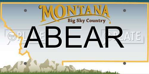 ABEAR Montana License Plate