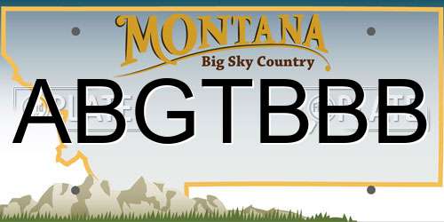 ABGTBBB Montana License Plate