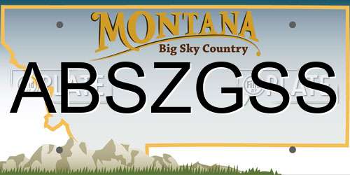 ABSZGSS Montana License Plate