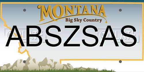 ABSZSAS Montana License Plate