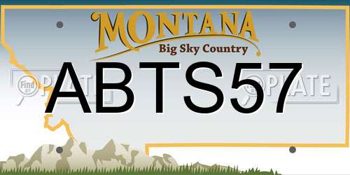 ABTS57 Montana License Plate