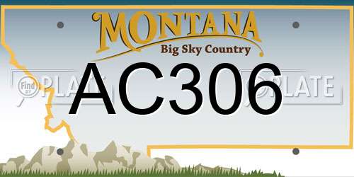 AC306 Montana License Plate