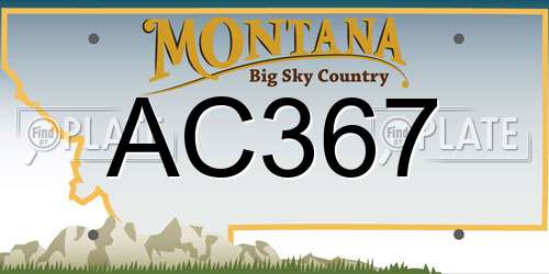 AC367 Montana License Plate