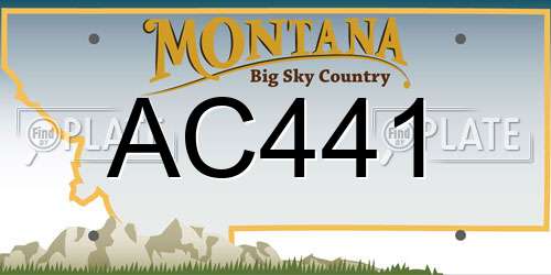 AC441 Montana License Plate