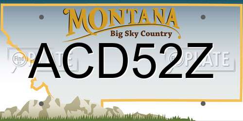 ACD52Z Montana License Plate