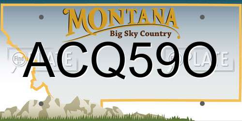 ACQ59O Montana License Plate