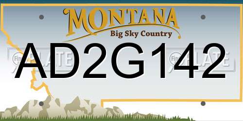 AD2G142 Montana License Plate