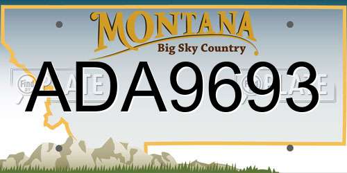 ADA9693 Montana License Plate