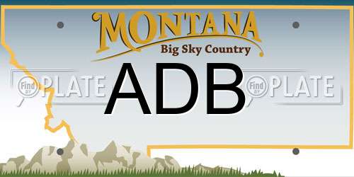 ADB Montana License Plate