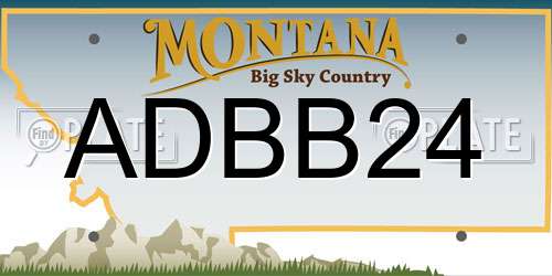 ADBB24 Montana License Plate