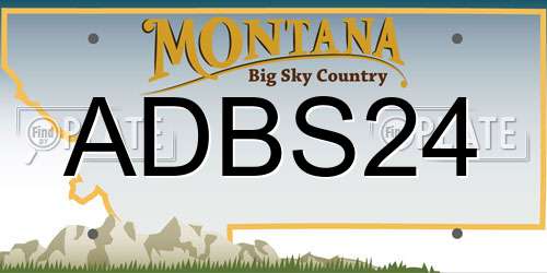 ADBS24 Montana License Plate