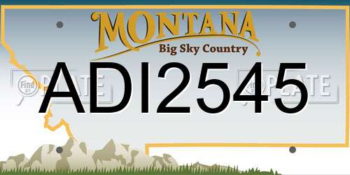 ADI2545 Montana License Plate