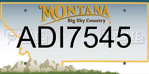 ADI7545 Montana License Plate