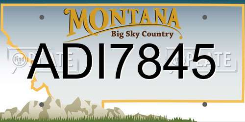 ADI7845 Montana License Plate