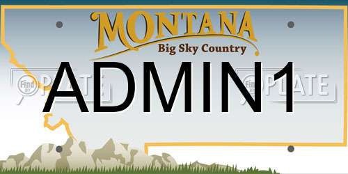 ADMIN1 Montana License Plate