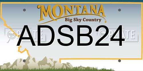 ADSB24 Montana License Plate